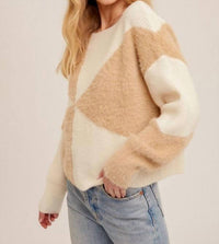 Hem & Thread - Fuzzy Color Block Sweater