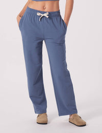glyder Straight Leg Sweatpant in washed blue - women's pants
