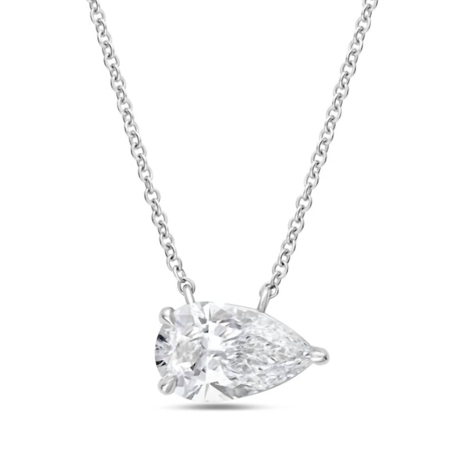 Diana M Jewels - Women's Pear Shape East West Diamond Pendant (12.00 Ct) - Luxe