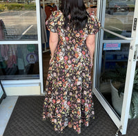 Entro - Floral Tiered Midi Dress
