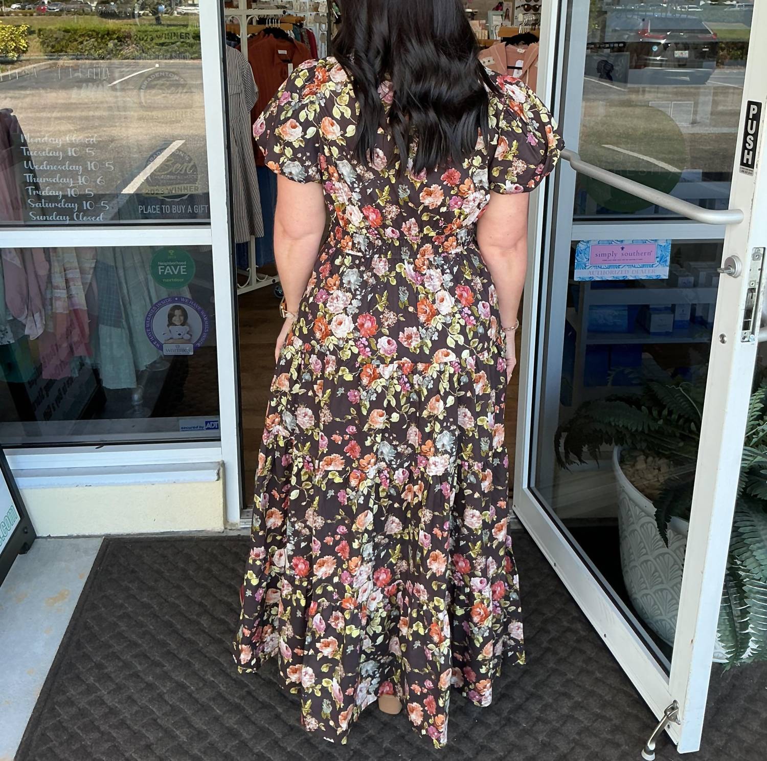 Entro - Floral Tiered Midi Dress