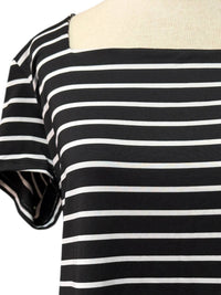 Blu Pepper - Stripe Square Neck Short Sleeve Top