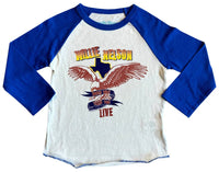 Rowdy Sprout - Kids Willie Nelson Recycled Raglan Tee