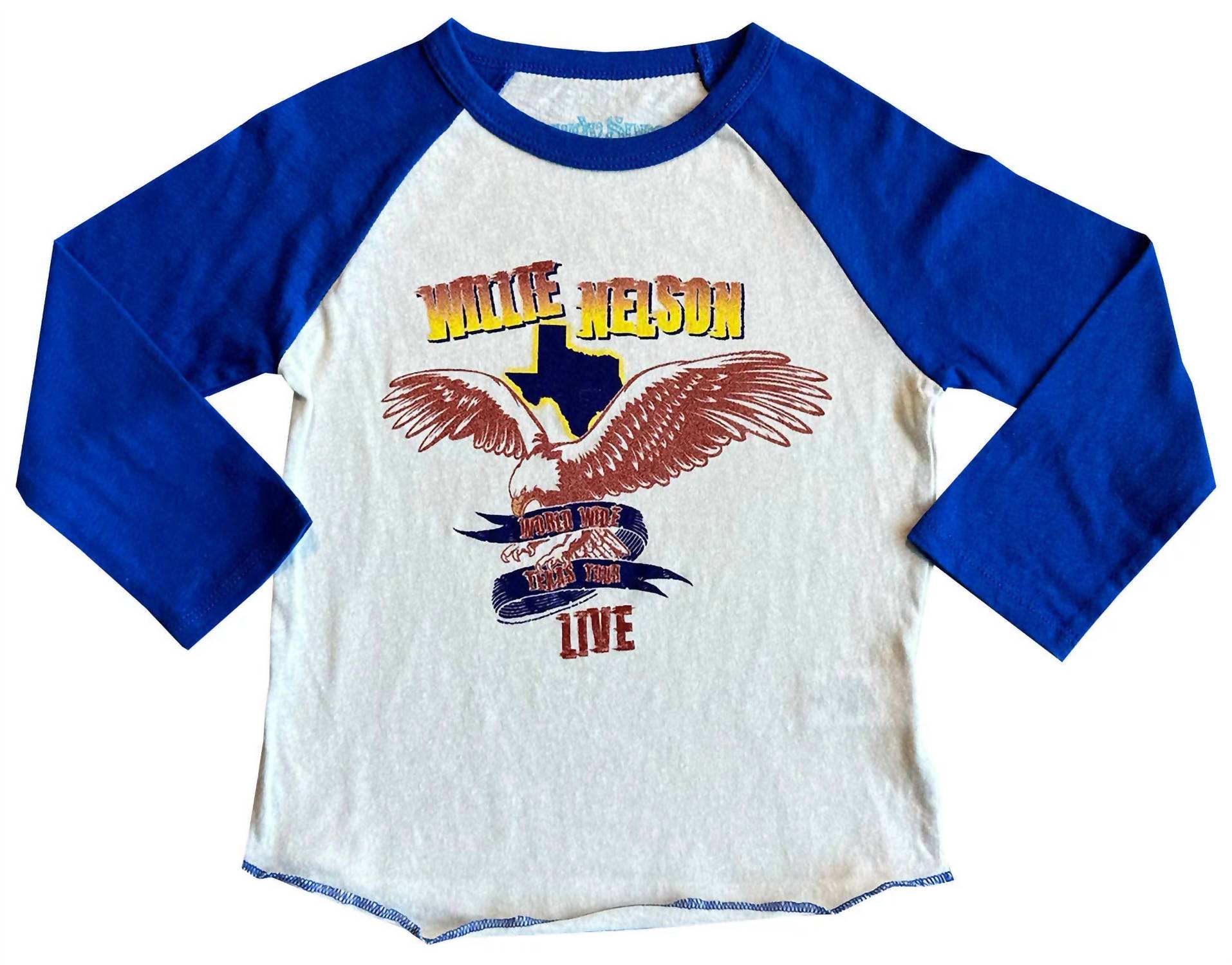 Rowdy Sprout - Kids Willie Nelson Recycled Raglan Tee