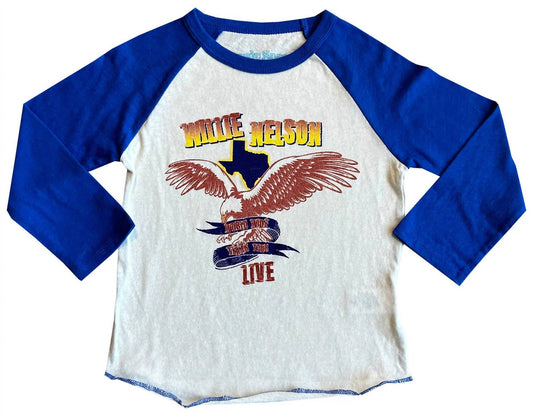 Rowdy Sprout - Kids Willie Nelson Recycled Raglan Tee