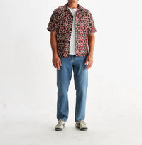 Wax London - Painted Geo Didcot Short Sleeve Shirt