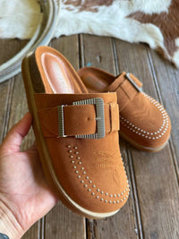 Miim - Women's Buckskin Buckle Mules