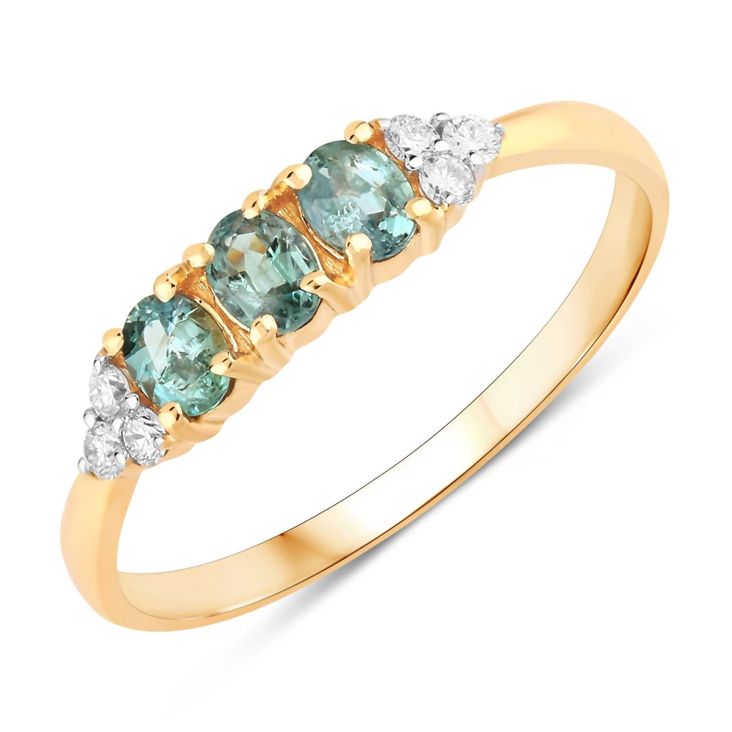Diana M Jewels Women's Oval Natural Alexandrite Fashion Ring (0.50 Ct) - Delicate in 18k yellow gold - women's jewelry