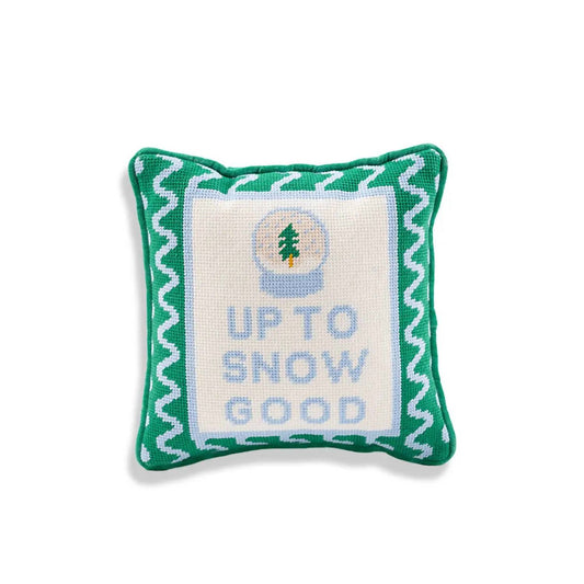Furbish Studio - Up To Snow Good Needlepoint Pillow