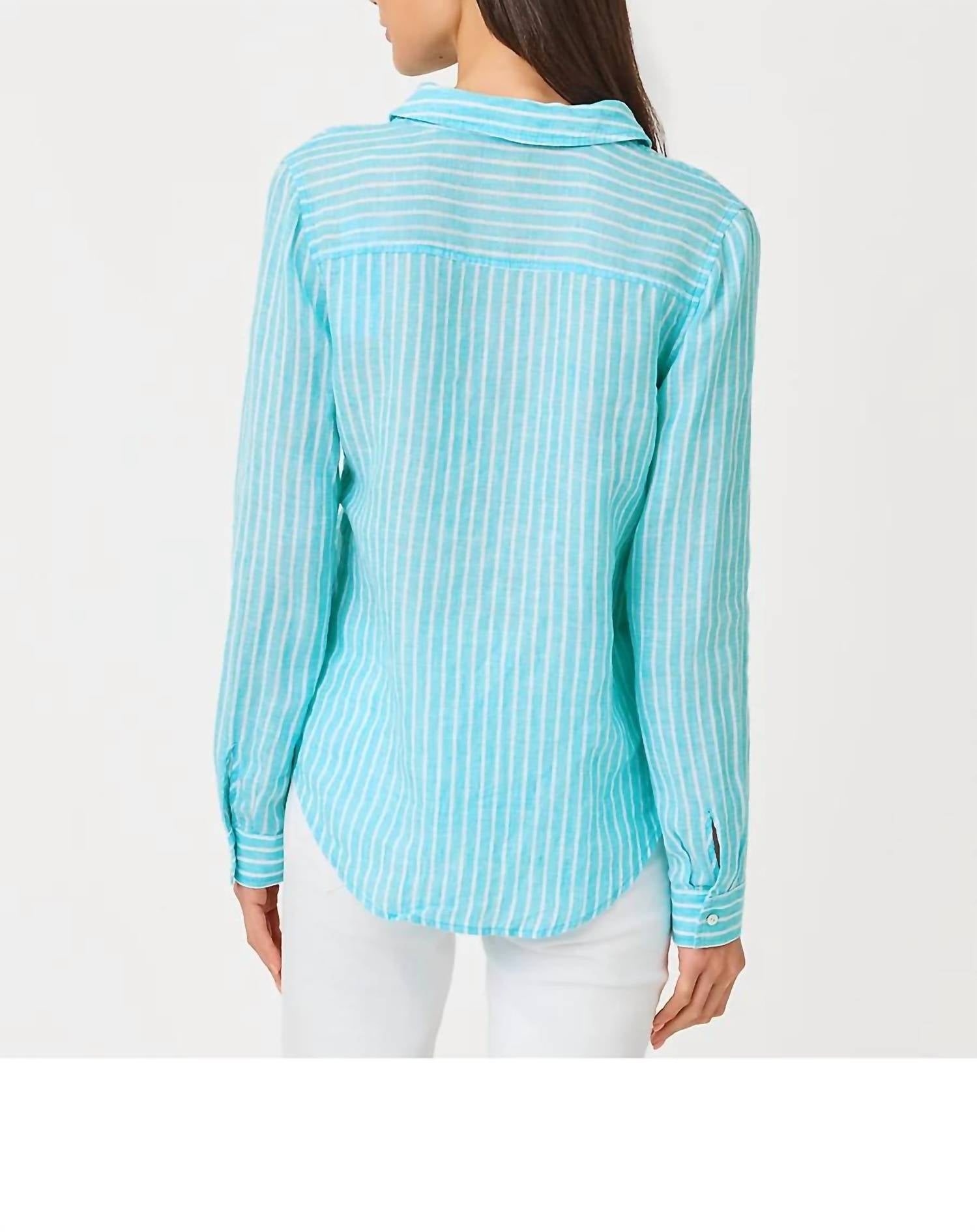 Lilly Pulitzer - Sea View Linen Button Down Top