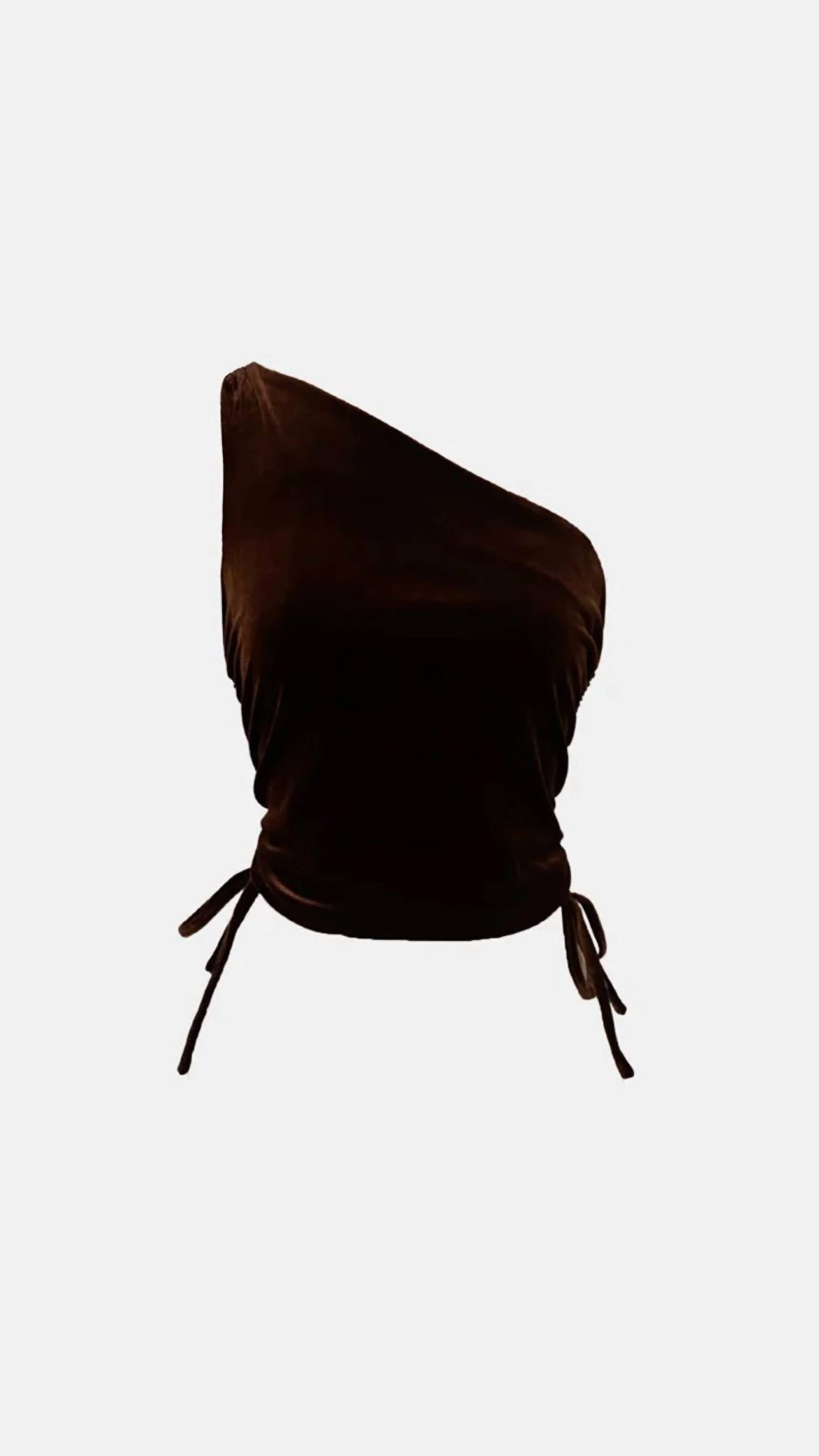 Amanda Uprichard - Ania Velvet One Shoulder Top
