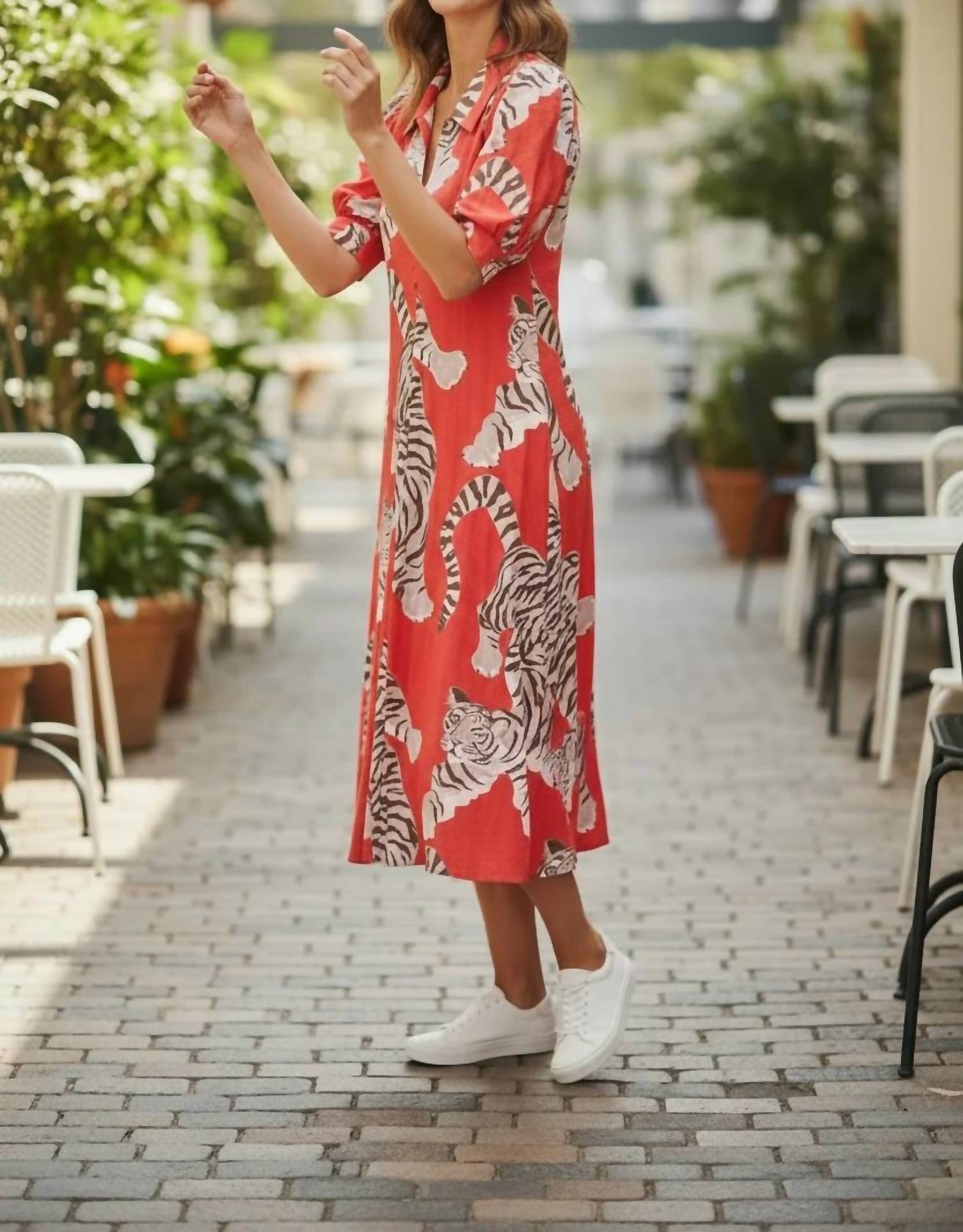 Dizzy-Lizzie - Montauk Tiger Midi Dress