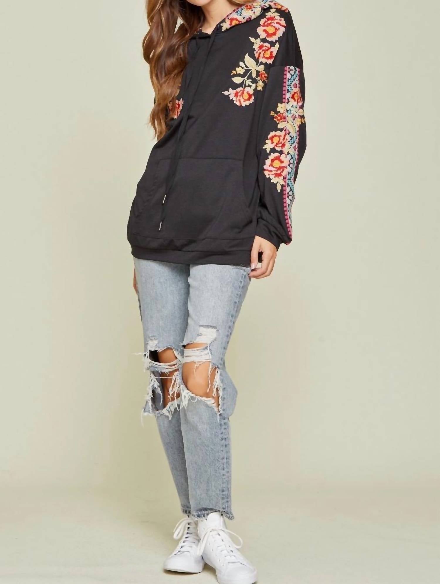 Savannah Jane - Dressed to Thrill Embroidered Sweatshirt