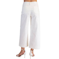 Glam - Colette Wide-leg Scallop Pocket Pants