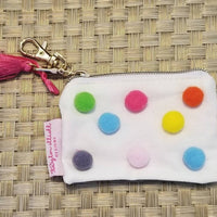 Taylor Elliott Designs - Women's Mini Pom Pom Card Holder Keychain