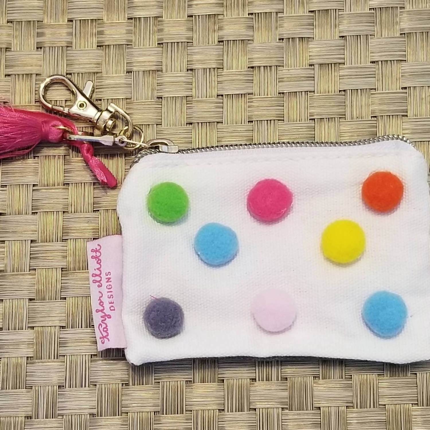 Taylor Elliott Designs - Women's Mini Pom Pom Card Holder Keychain