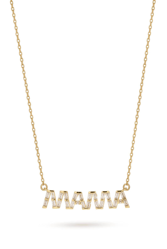 Crystal Haze - Women's Mama Baguette Necklace