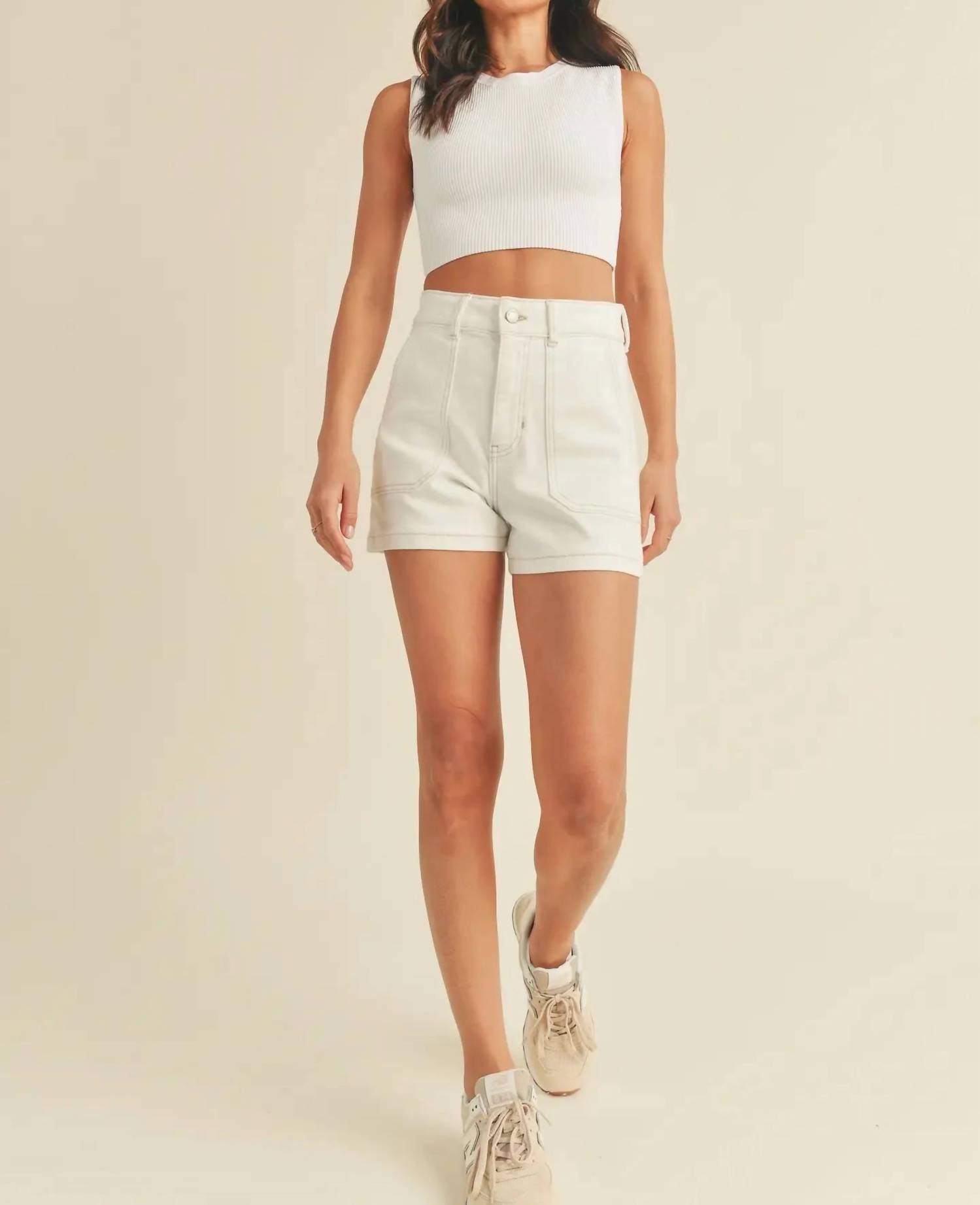 Just Black Denim - High Rise Utility Shorts