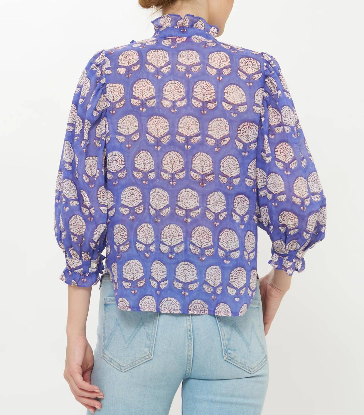 Oliphant - Ruffle Front Button Blouse