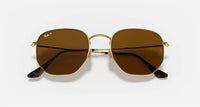 Ray Ban - Hexagonal Flat Lens Large Polarized Sunglasses Rb3548n 001/57