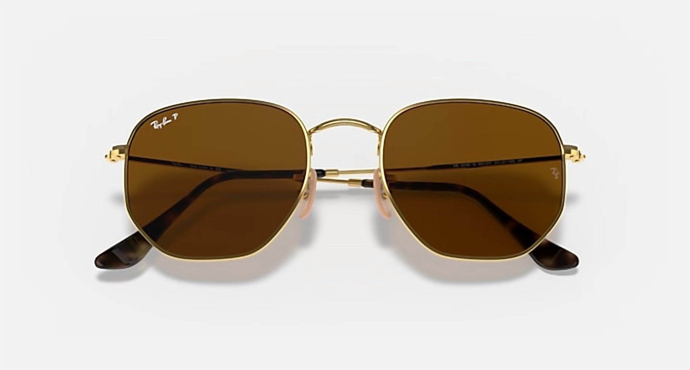 Ray Ban - Hexagonal Flat Lens Large Polarized Sunglasses Rb3548n 001/57
