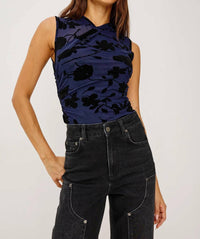 Rails - Lauris Velvet-flocked Top