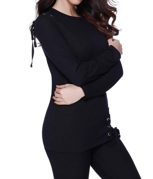 Sasha Tie Up Shoulder Pullover