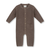 Viverano Organics - Pocket & Button Chunky Sweater Knit Jumpsuit