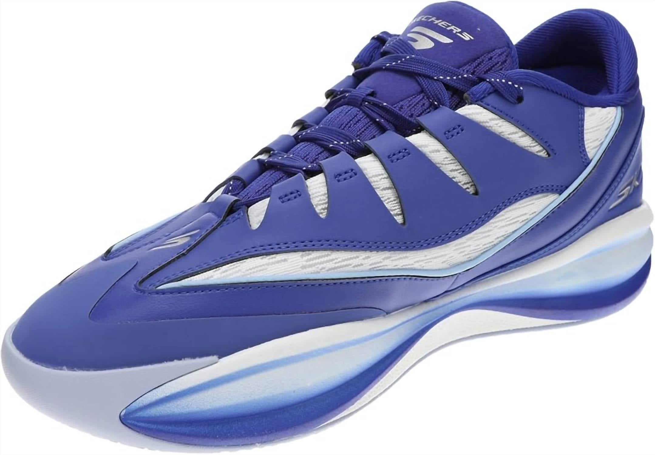 Skechers Men's Skx B-lite Basketball Shoe in blue white - men's shoe - view 4