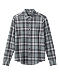 RHONE Hardy Flannel Long Sleeve Shirt in pine gray plaid - men's long sleeve top - view 4