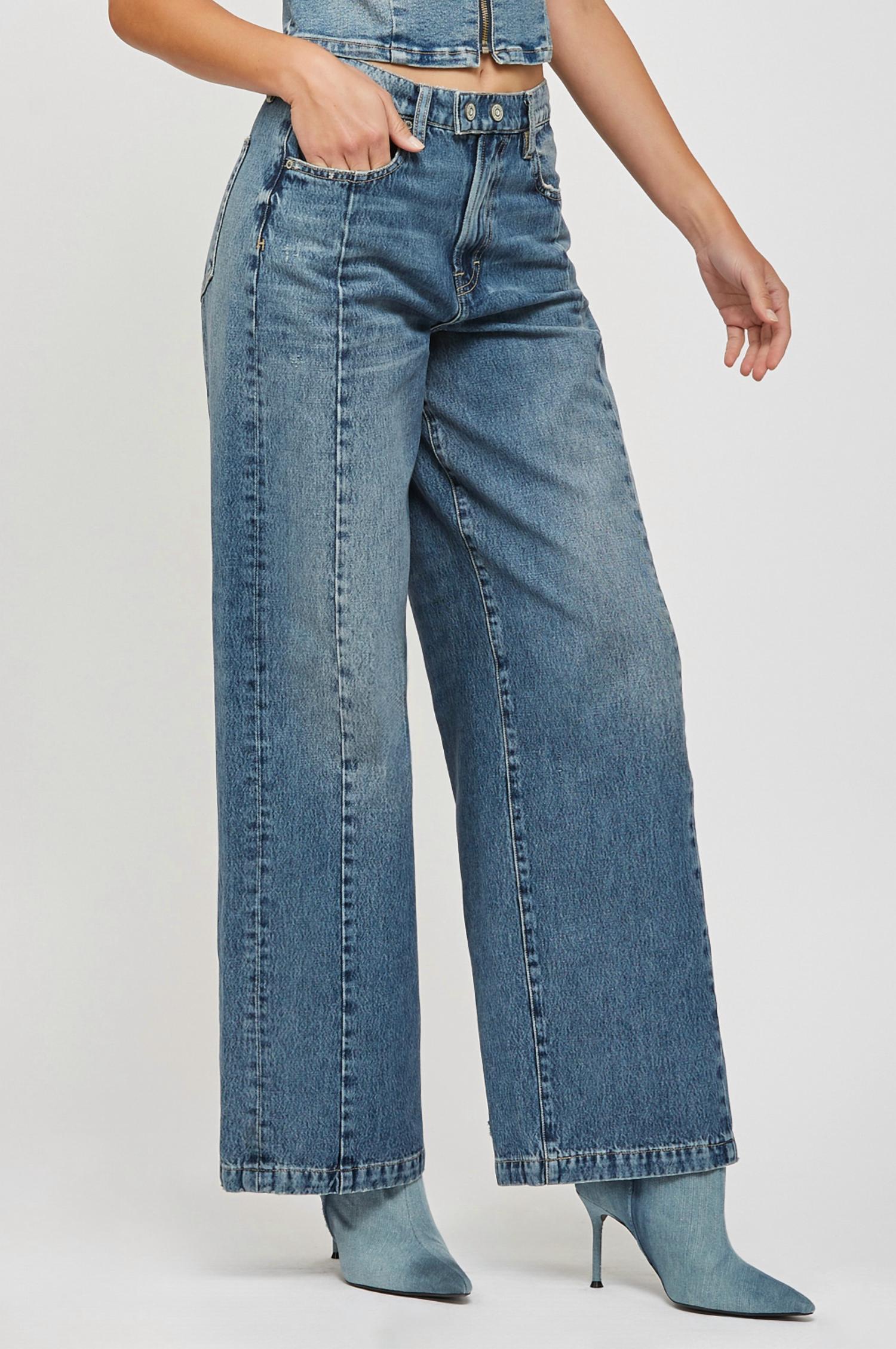 Hidden - Moto Wide Leg Jeans