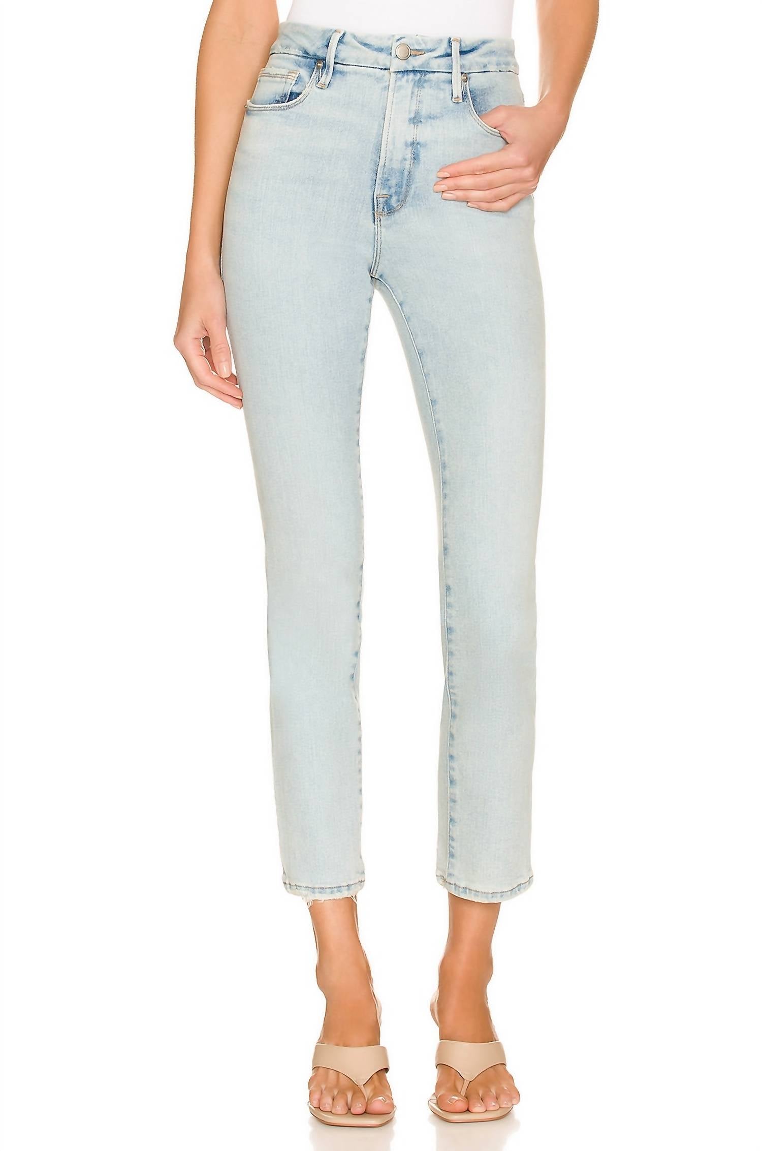 Good American - CLASSIC NATURAL FRAY HEM JEAN