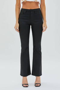Hidden - Happi Mid Rise Flare Coated Denim Jean