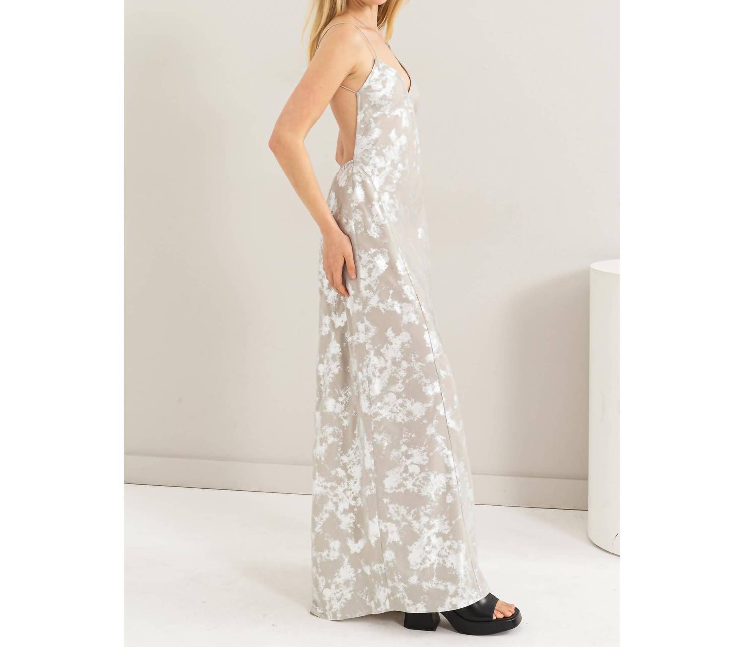 Hyfve - Foil Print Maxi Slip Dress