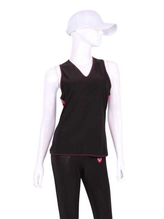 Love Love Tennis - Women's Vee Mondrian Mesh Tank
