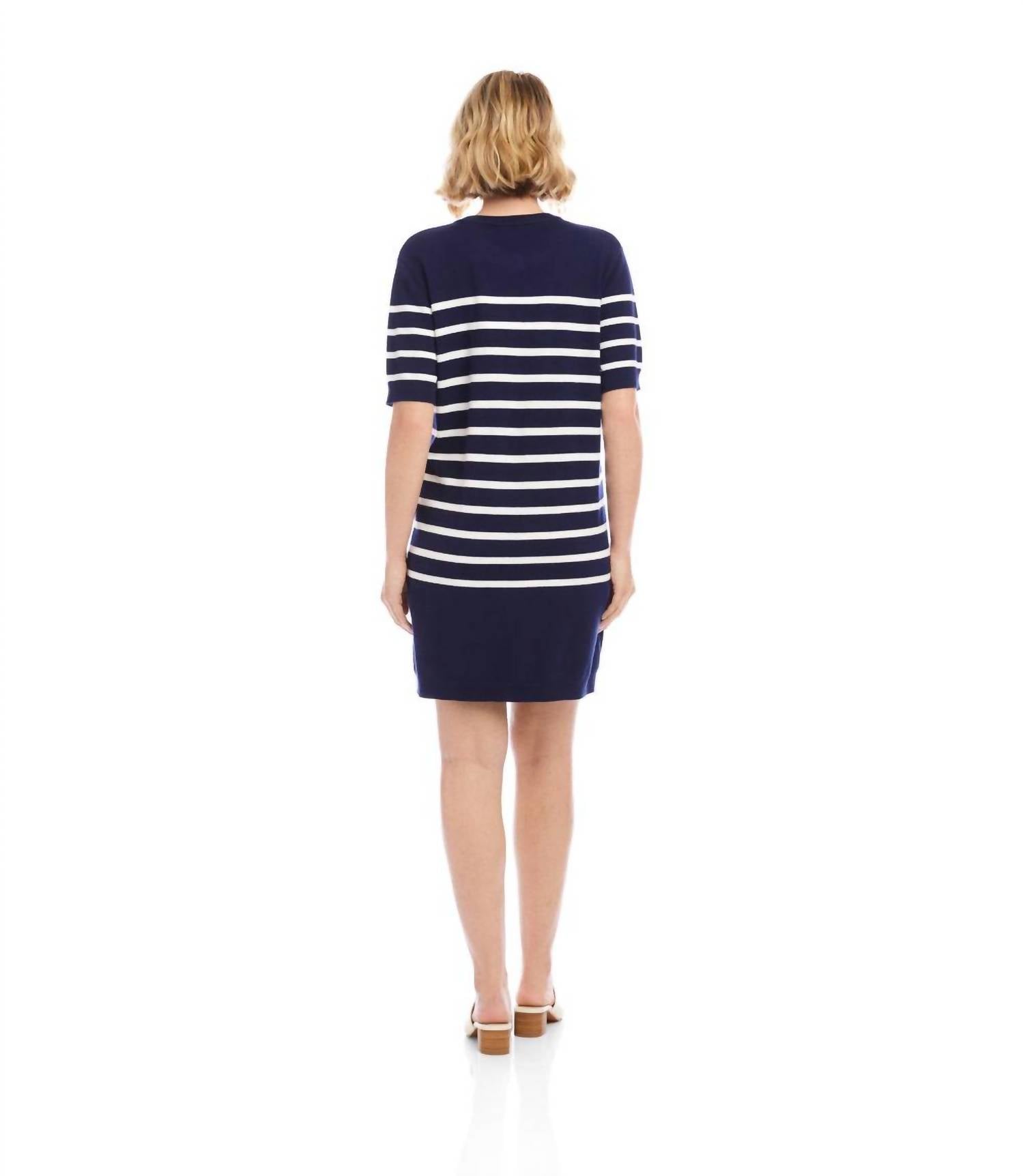 Karen Kane - Short Sleeve Henley Sweater Dress