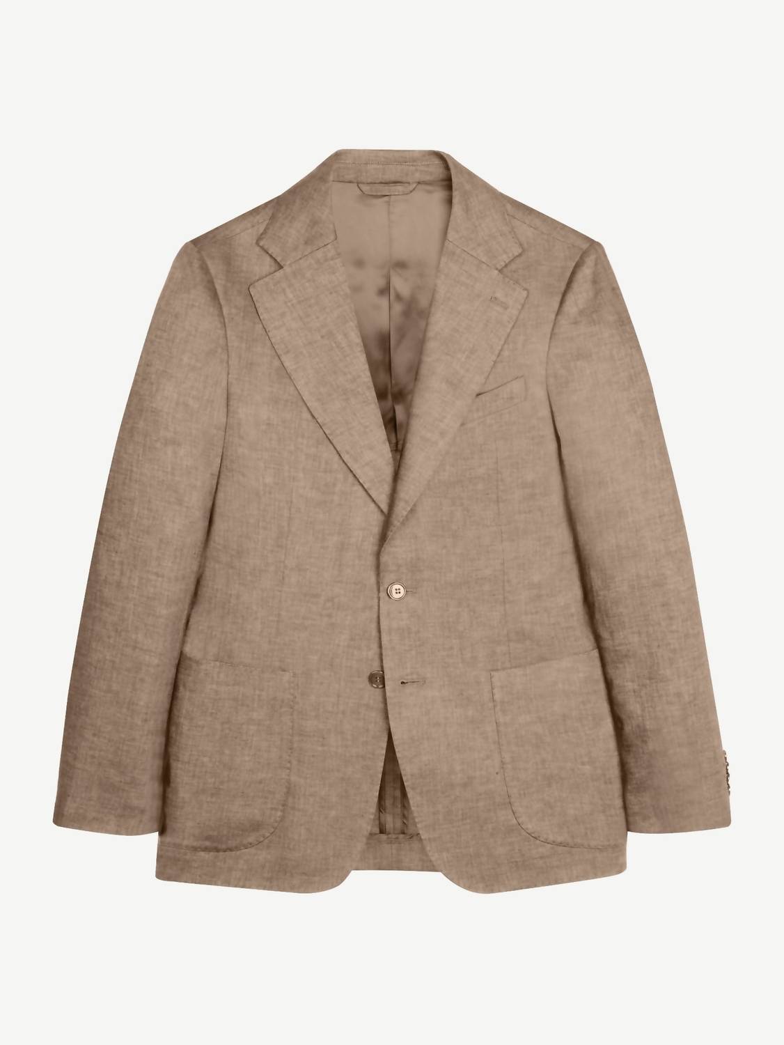 Luca Faloni Men’s Linen Blazer in brown - men's jacket - view 5