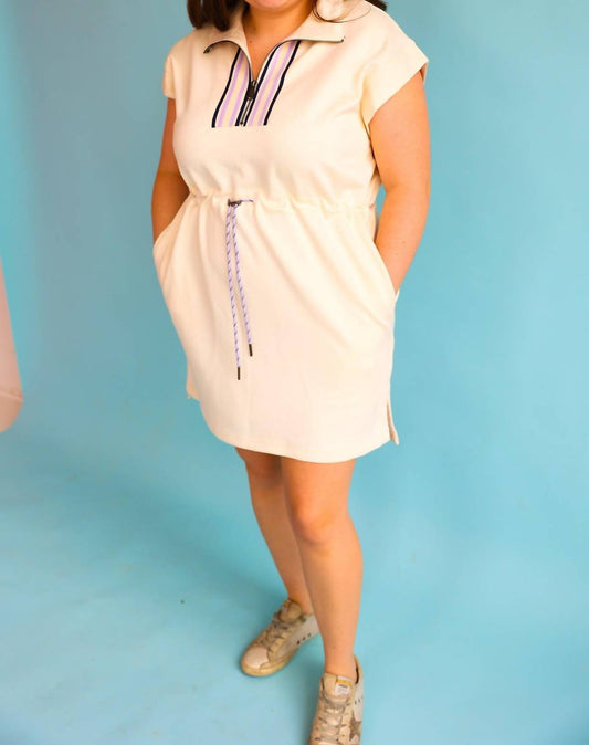 Entro - Essential Ecru Half Zip Dress