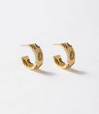 Native Gem - Leopard Crystal Hoop Earrings
