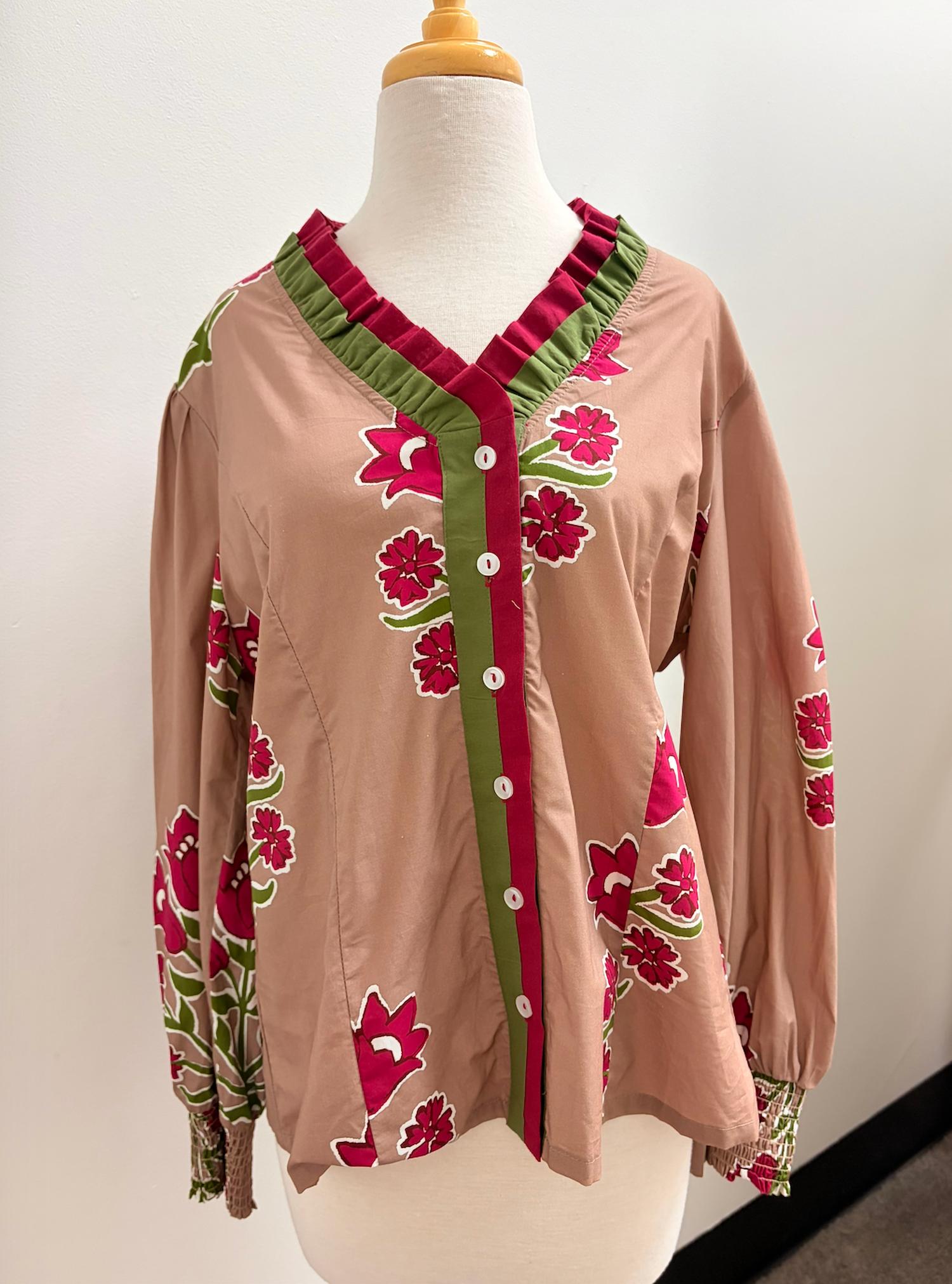 Umgee - Women's Floral Long Sleeve Shirt