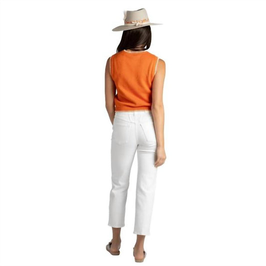 White + Warren - Blanket Trim Crew Neck Tank Top