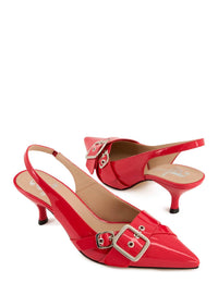Andrea - Women's Pointed Toe Kitten Heel Slingback Pump
