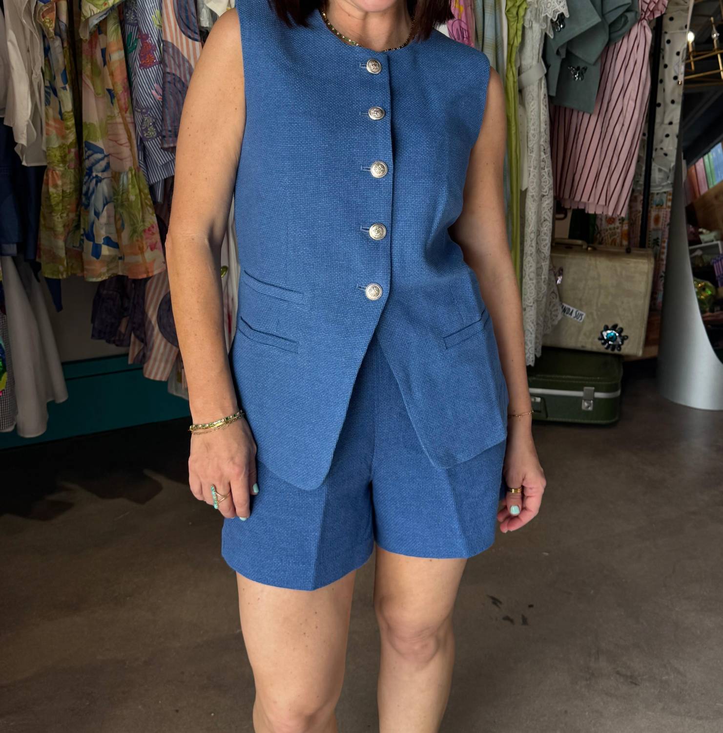 Lucy Paris - Elliott Suit Crew Neck Vest