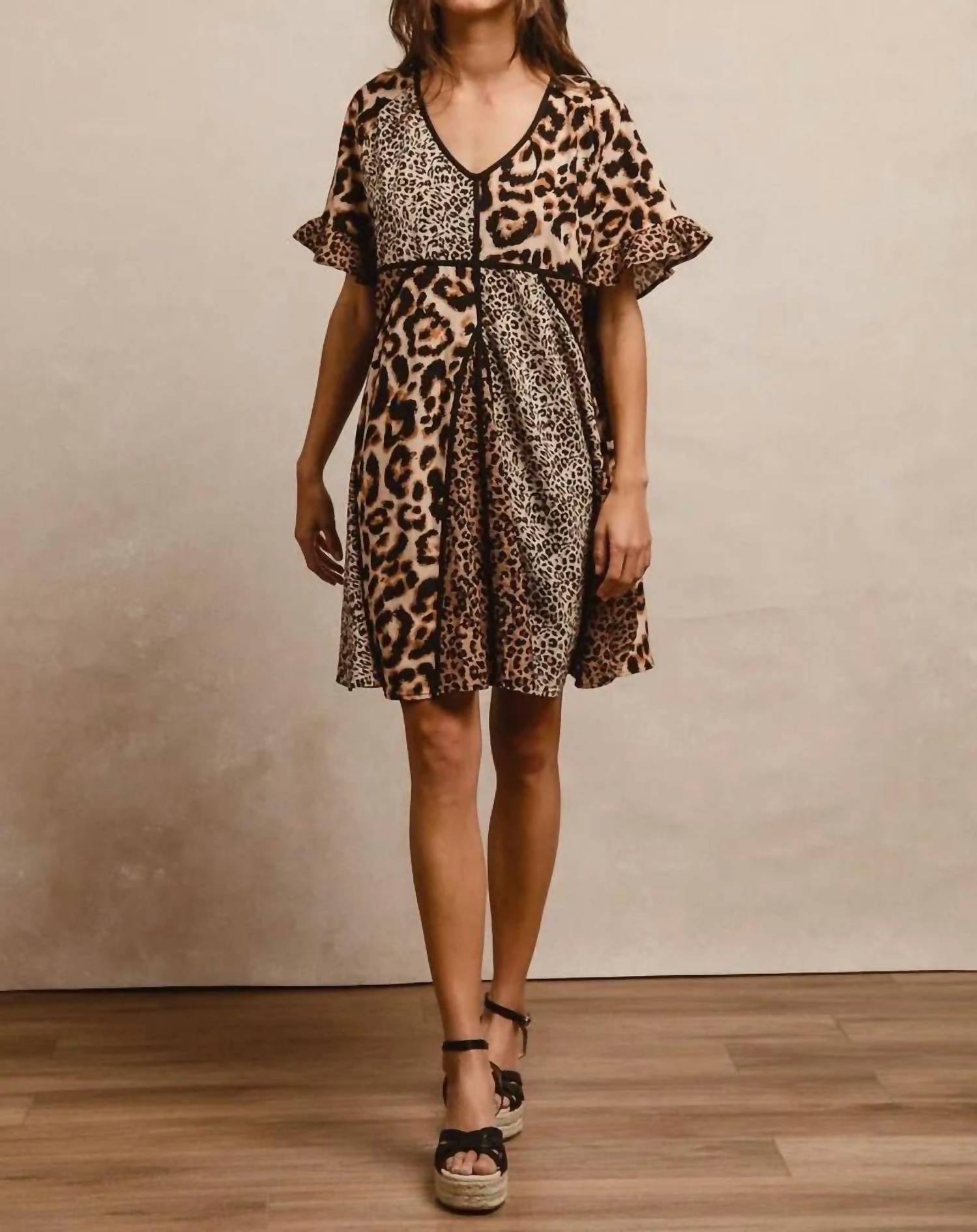 Bibi - Women's Ruffle Sleeve Dress