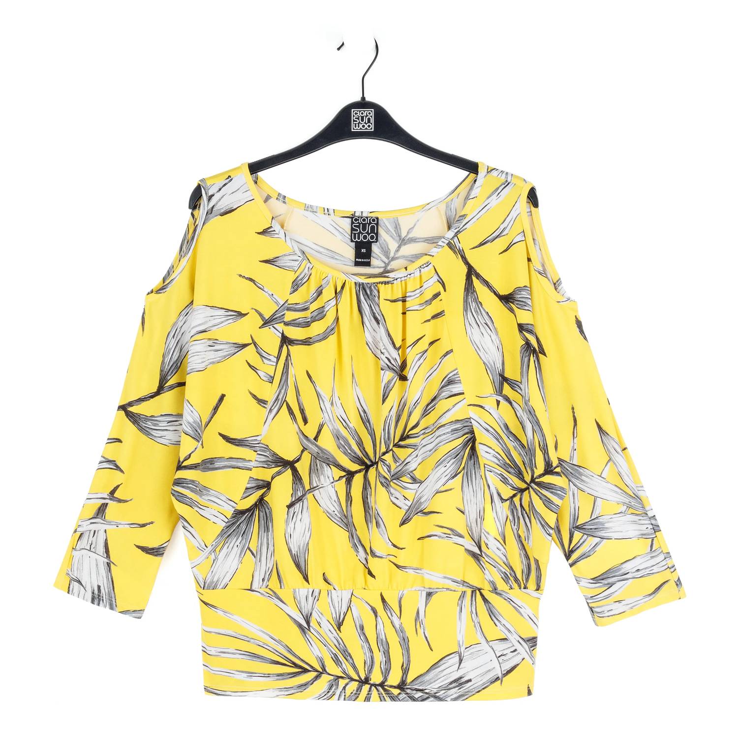 Clara Sun Woo - Open Shoulder Blouson Waist Top