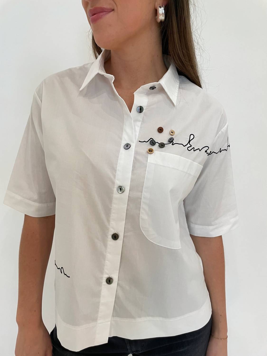 Terra - Angela Short Sleeve Boxy Top