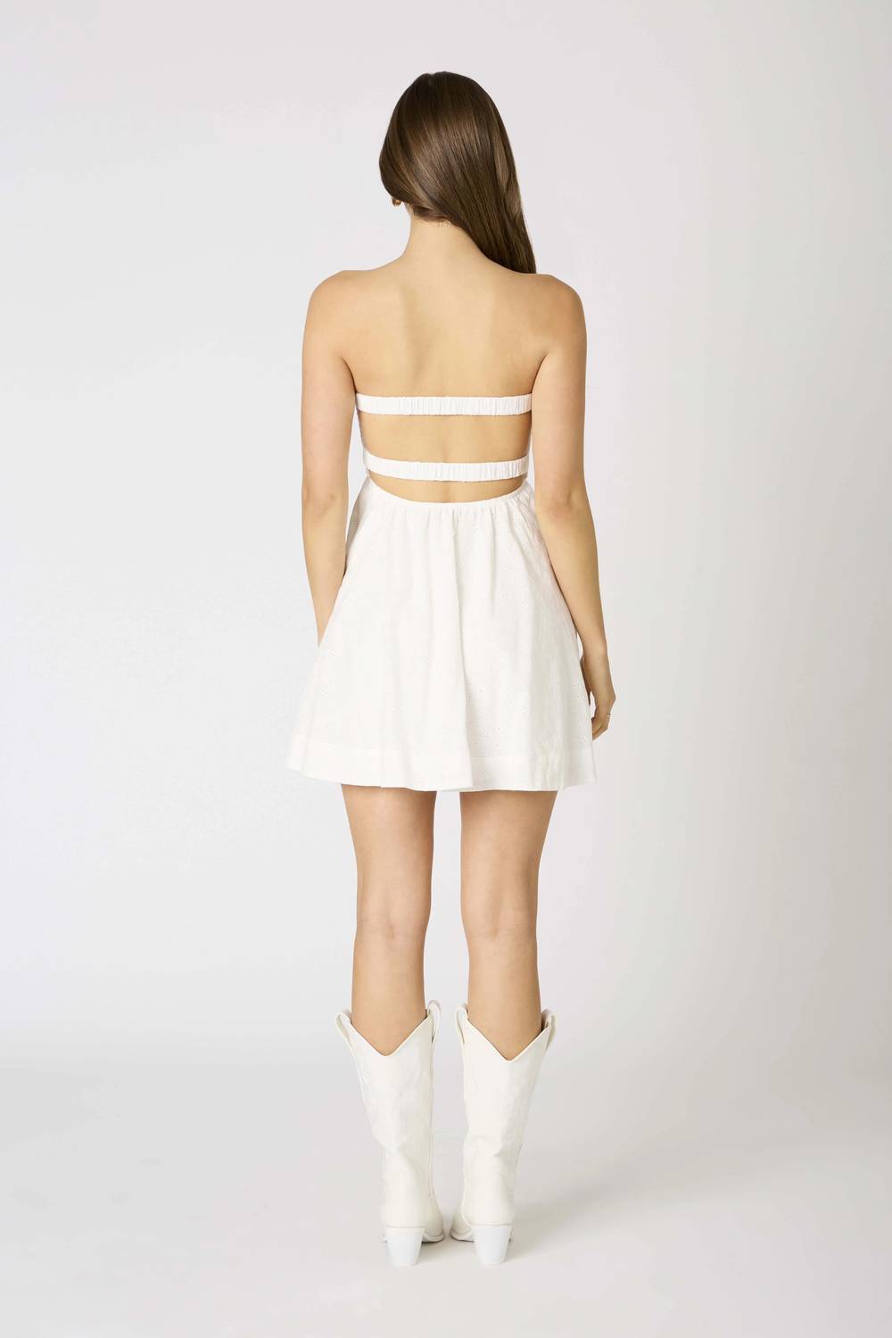 Cotton Candy - Babydoll Twist Keyhole Eyelet Dress