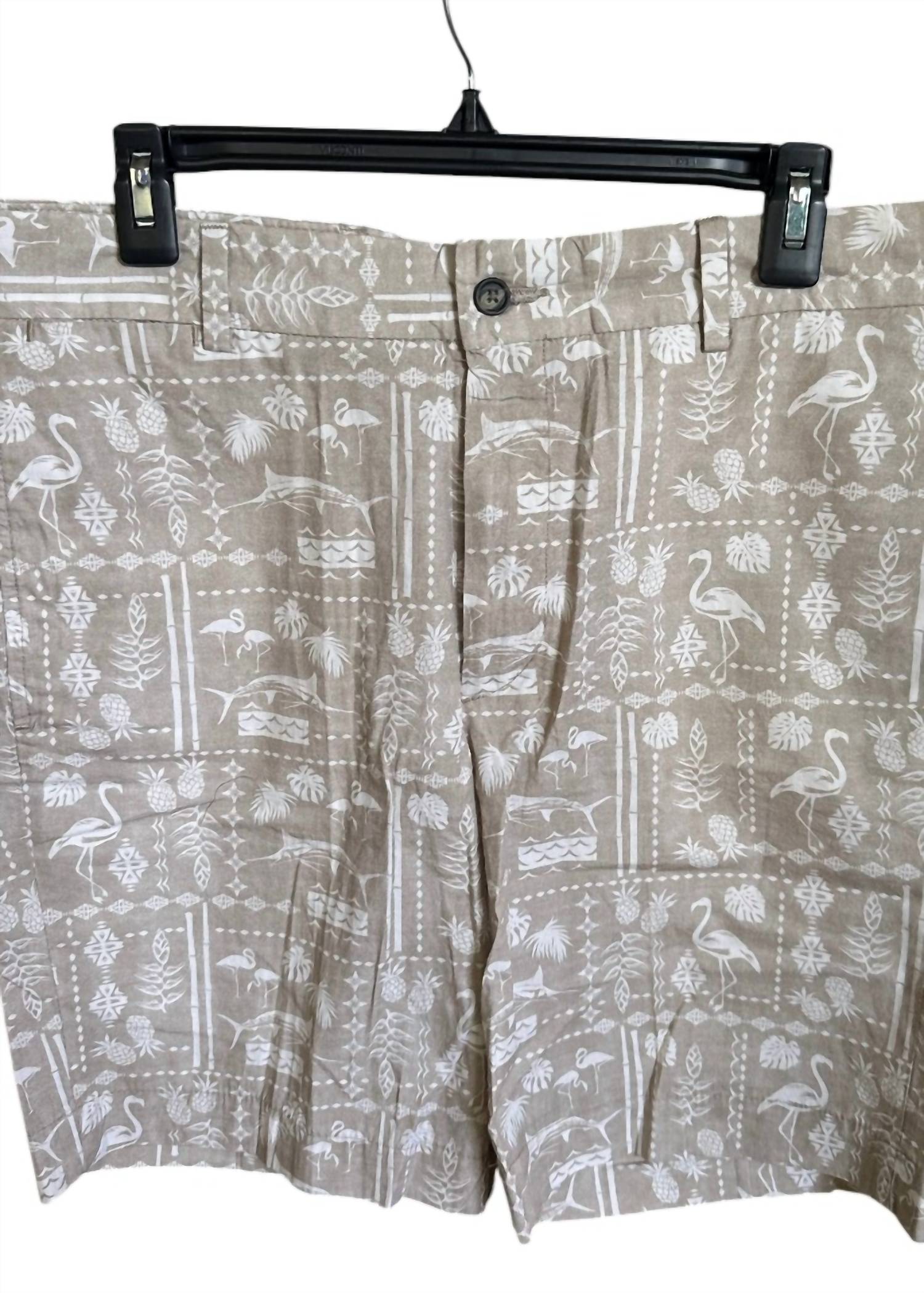 Charleston Khakis Men's Pattern Short in beige - men's shorts - detail view