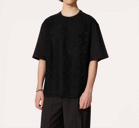 Valentino - Short Sleeve Crochet T-shirt