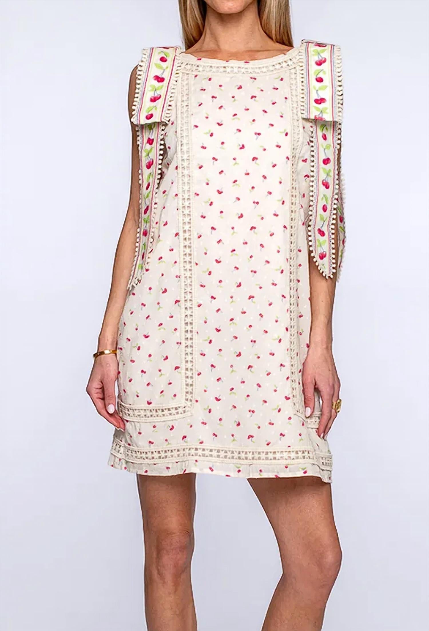 Elizabeth James The Label Nell Dress in cherries - women's dress
